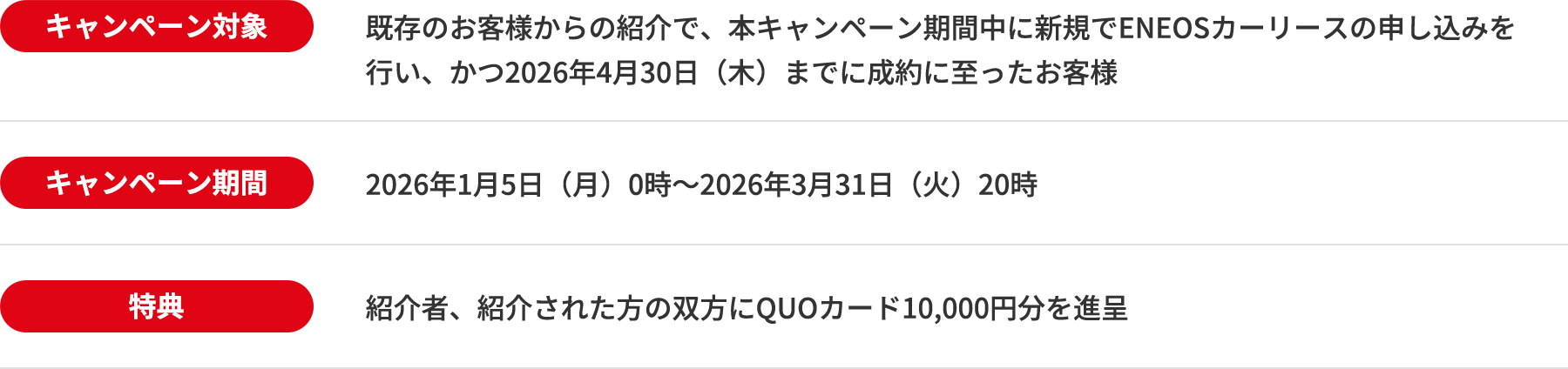 キャンペーン