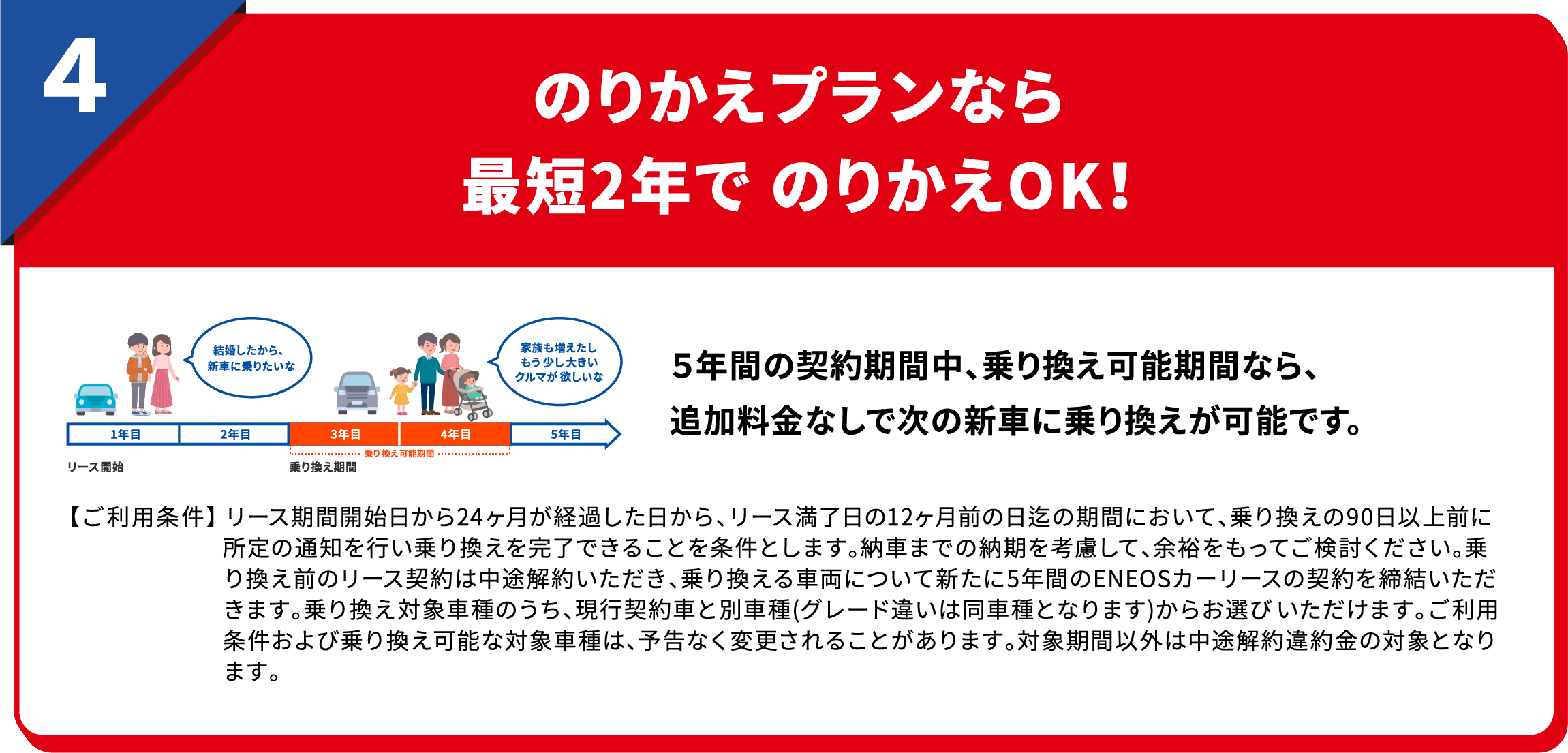 乗り換えプラス最短２年でOK