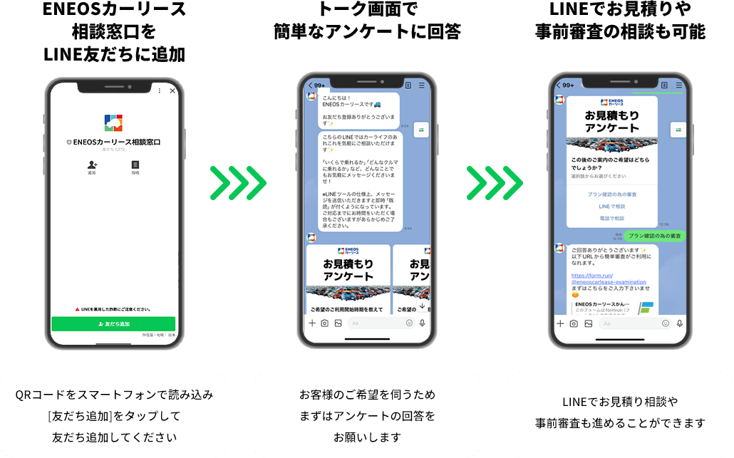 LINEカンタン相談画面