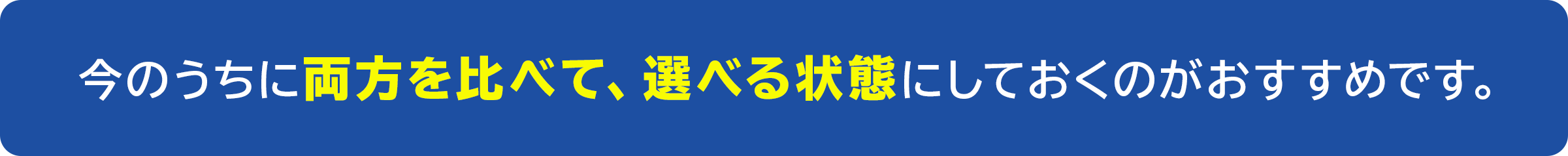 今のうちに両方を比べて、選べる状態にしておくのがおすすめです。